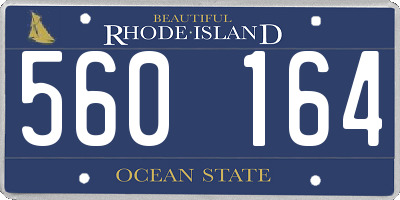 RI license plate 560164