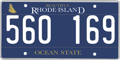 RI license plate 560169