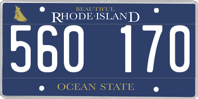 RI license plate 560170