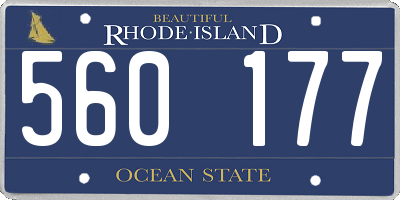 RI license plate 560177