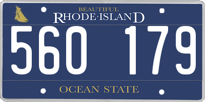 RI license plate 560179