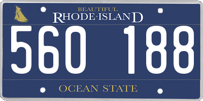 RI license plate 560188