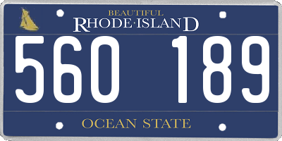 RI license plate 560189