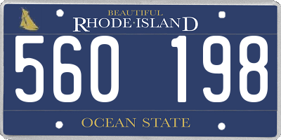 RI license plate 560198