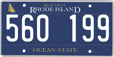 RI license plate 560199