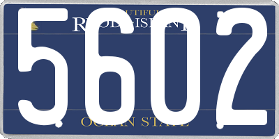 RI license plate 5602