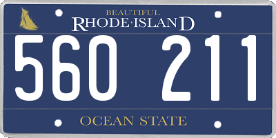 RI license plate 560211