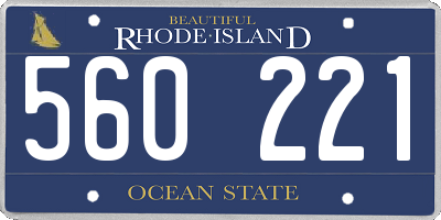 RI license plate 560221