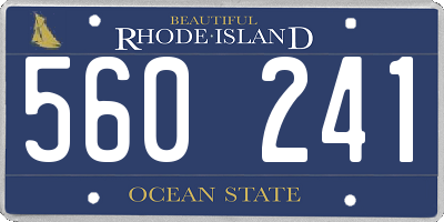 RI license plate 560241