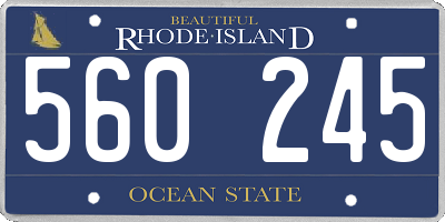 RI license plate 560245