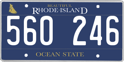 RI license plate 560246