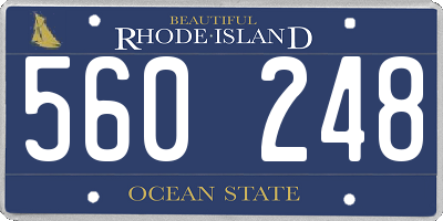 RI license plate 560248