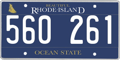 RI license plate 560261