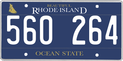 RI license plate 560264