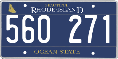 RI license plate 560271