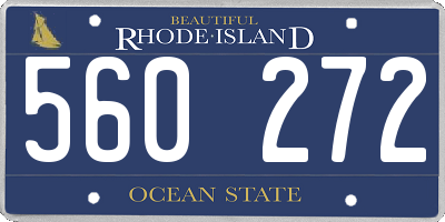 RI license plate 560272