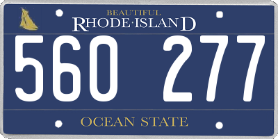 RI license plate 560277