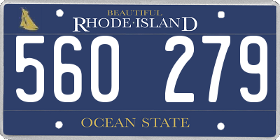 RI license plate 560279