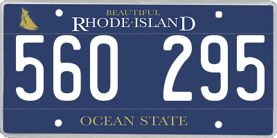 RI license plate 560295
