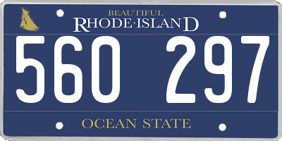 RI license plate 560297