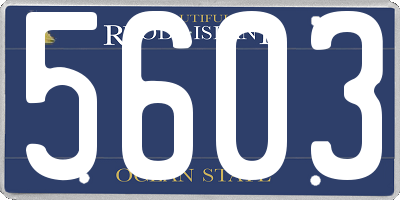 RI license plate 5603