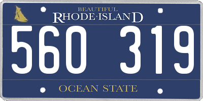 RI license plate 560319
