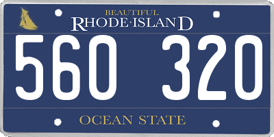 RI license plate 560320