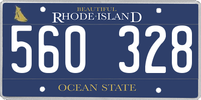 RI license plate 560328