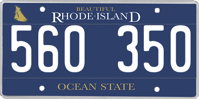 RI license plate 560350
