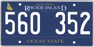 RI license plate 560352