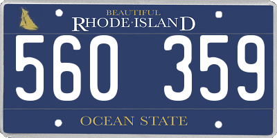 RI license plate 560359