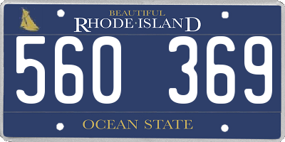 RI license plate 560369