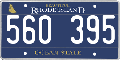 RI license plate 560395