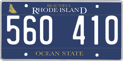 RI license plate 560410