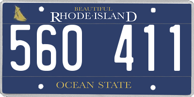 RI license plate 560411