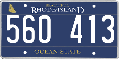 RI license plate 560413