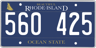 RI license plate 560425