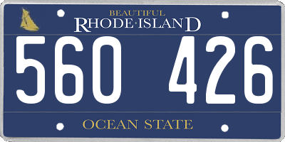 RI license plate 560426