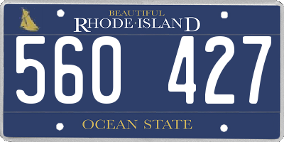 RI license plate 560427