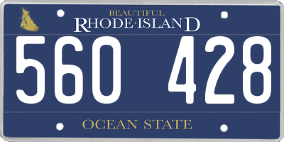 RI license plate 560428