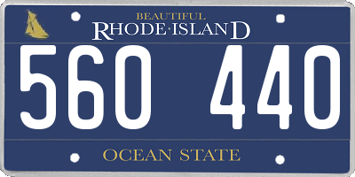 RI license plate 560440