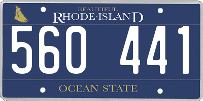 RI license plate 560441