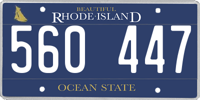 RI license plate 560447