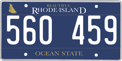 RI license plate 560459