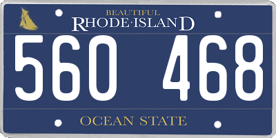 RI license plate 560468