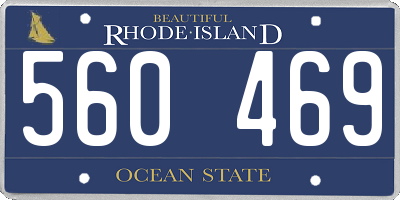RI license plate 560469