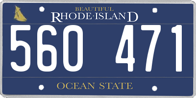 RI license plate 560471