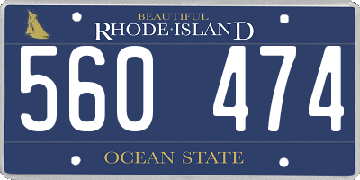 RI license plate 560474