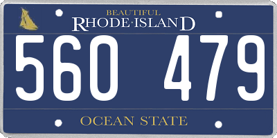 RI license plate 560479