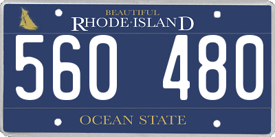 RI license plate 560480
